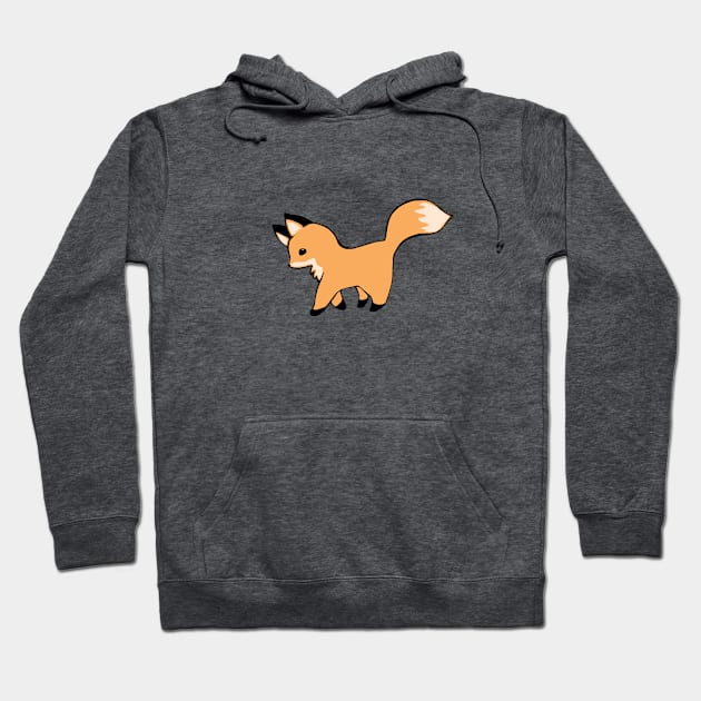 Cute Red Fox Illustration Hoodie by tanyadraws